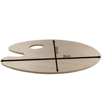 Tavolozza ovale in legno 30 cm, spessore 5 mm Phoenix
