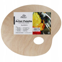 Tavolozza ovale in legno 30 cm, spessore 5 mm Phoenix
