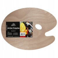 Tavolozza ovale in legno 30 cm, spessore 5 mm Phoenix