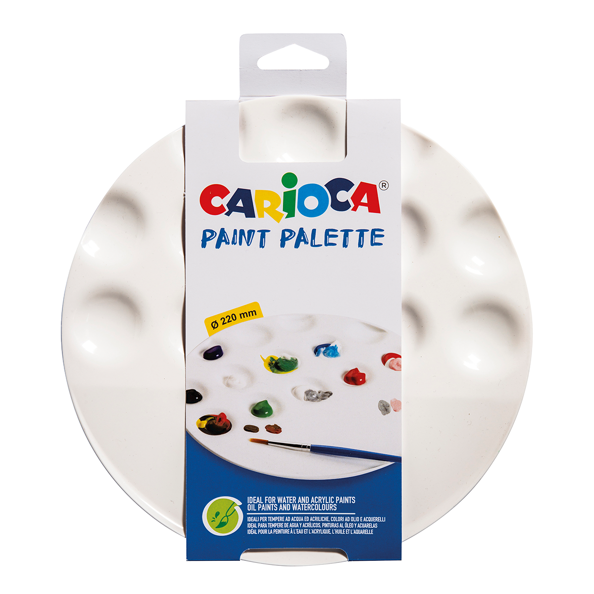 Tavolozza per pittura Carioca a 13 scomparti