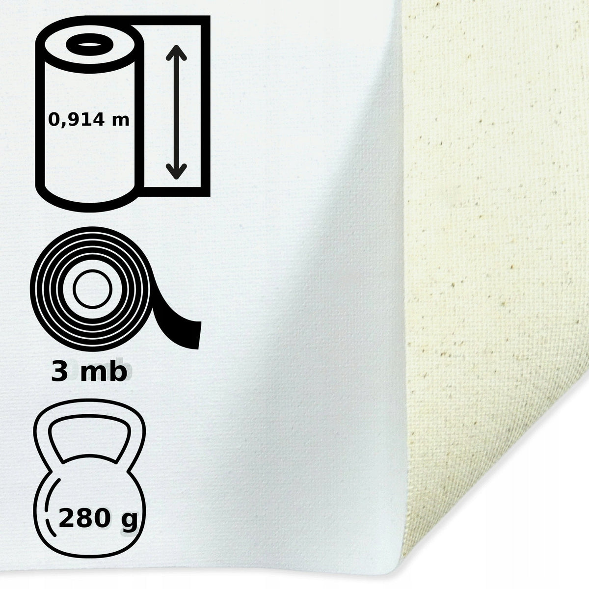 Tela da pittura in rotolo Phoenix in cotone 280 g/m² 0,914 x 3 m
