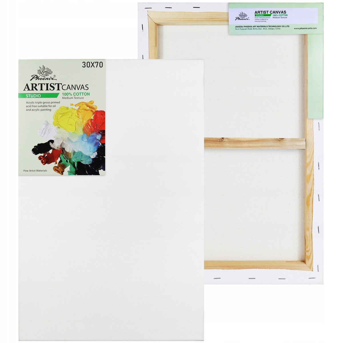 Tela per pittura con telaio Phoenix, 24–100 cm, scegli la misura