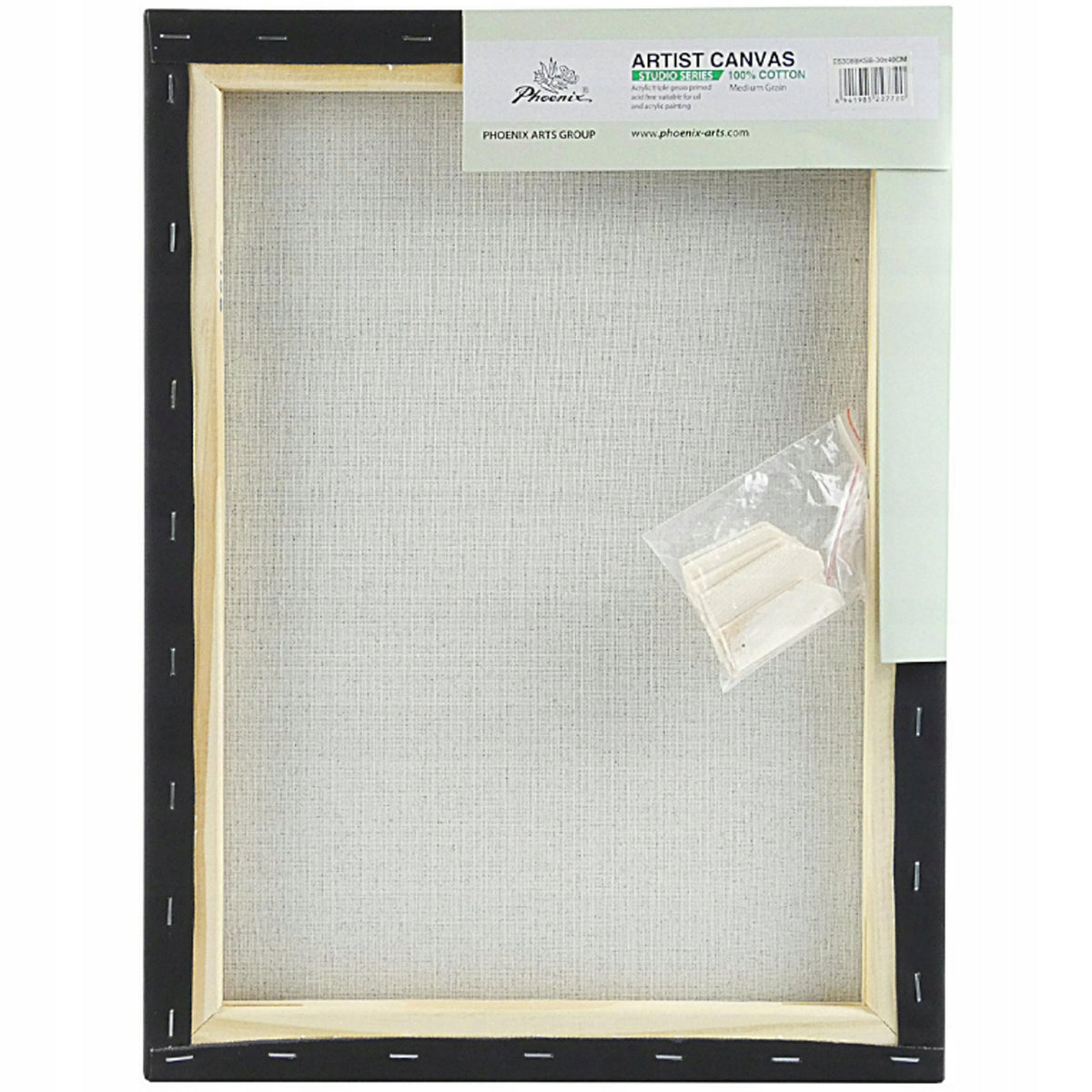Tela per pittura con telaio Phoenix nera, 260 g/m² | 20 x 30–50 x 70 cm, scegli la misura