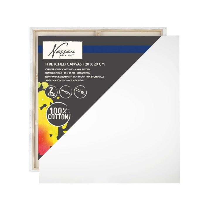 Tela per pittura Hobby Nassau 20x20 cm - 2 pezzi