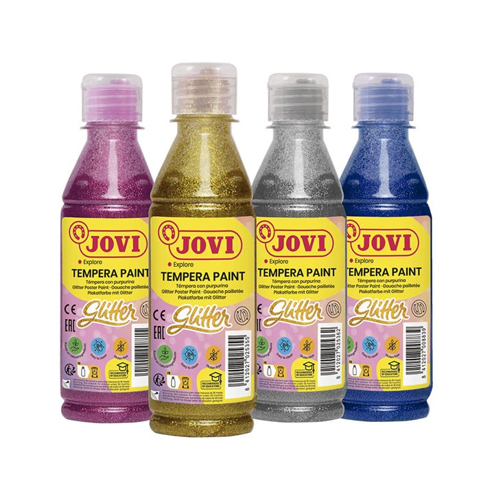 Tempera liquida glitterata JOVI 250 ml | colori diversi