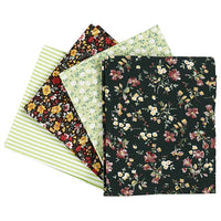 Tessuto patchwork - verde - 4 pezzi - 45 x 55 cm