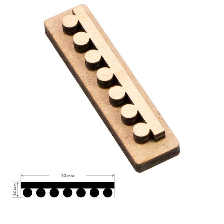Timbro in legno ROSA TALENT n. 8 Geometria 7x1,2 cm