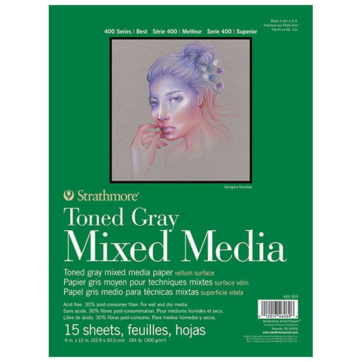 Strathmore Carta  Mixed media Grigio | selezionare le dimensioni - 22.9 x 30.5 cm