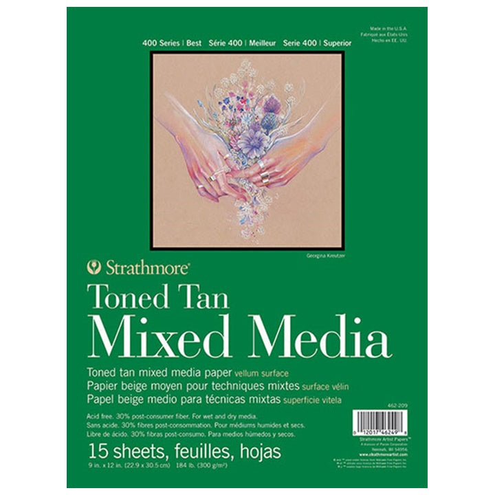 Carta colorata Strathmore  Mixed media Tan | selezionare le dimensioni - 15.2 x 30.3 cm