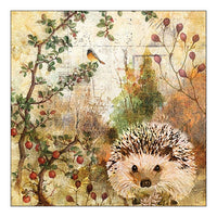 Tovaglioli eco per decoupage Autumn Hedgehog - 1 pezzo