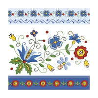 Tovaglioli eco per decoupage Kashubian Folk 8 - 1 pezzo