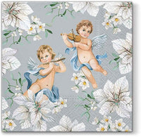 Tovaglioli per DECOUPAGE - Angels in Flowers- 1 pezzo