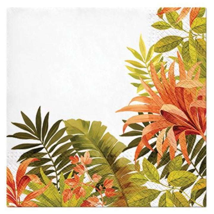 Tovaglioli per decoupage con cornice esotica - 1 pz