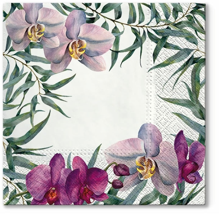 Tovaglioli per decoupage Elegant Orchid - 1 pezzo