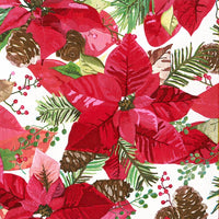 Tovaglioli per decoupage Stella di Natale e pigne - 1 pz