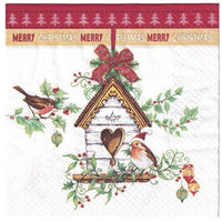 Tovaglioli per DECOUPAGE Xmas Bird House - 1 pezzo