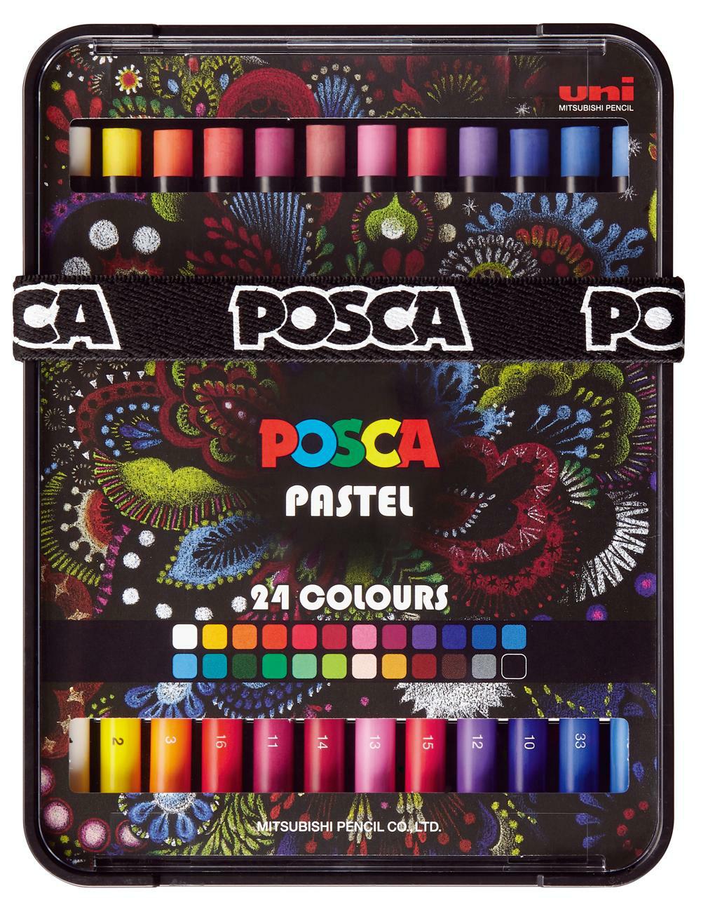 Pastelli a cera Posca KPA-100 24C, set, colori assortiti