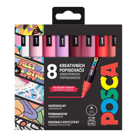 Posca set di pennarelli PC-5M, LOVE, 1,8 - 2,5 mm, mix toni caldi (8 pz)