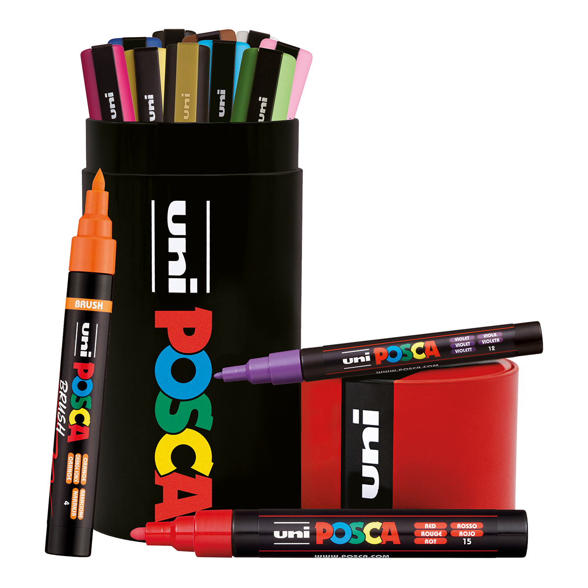 Posca set combinato di pennarelli in scatola di latta – 13 pz (PC-3M, PC-5M, PC-5BR)