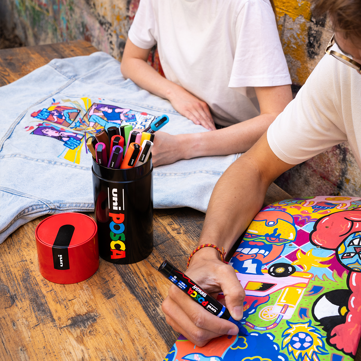Posca set combinato di pennarelli in scatola di latta – 13 pz (PC-3M, PC-5M, PC-5BR)