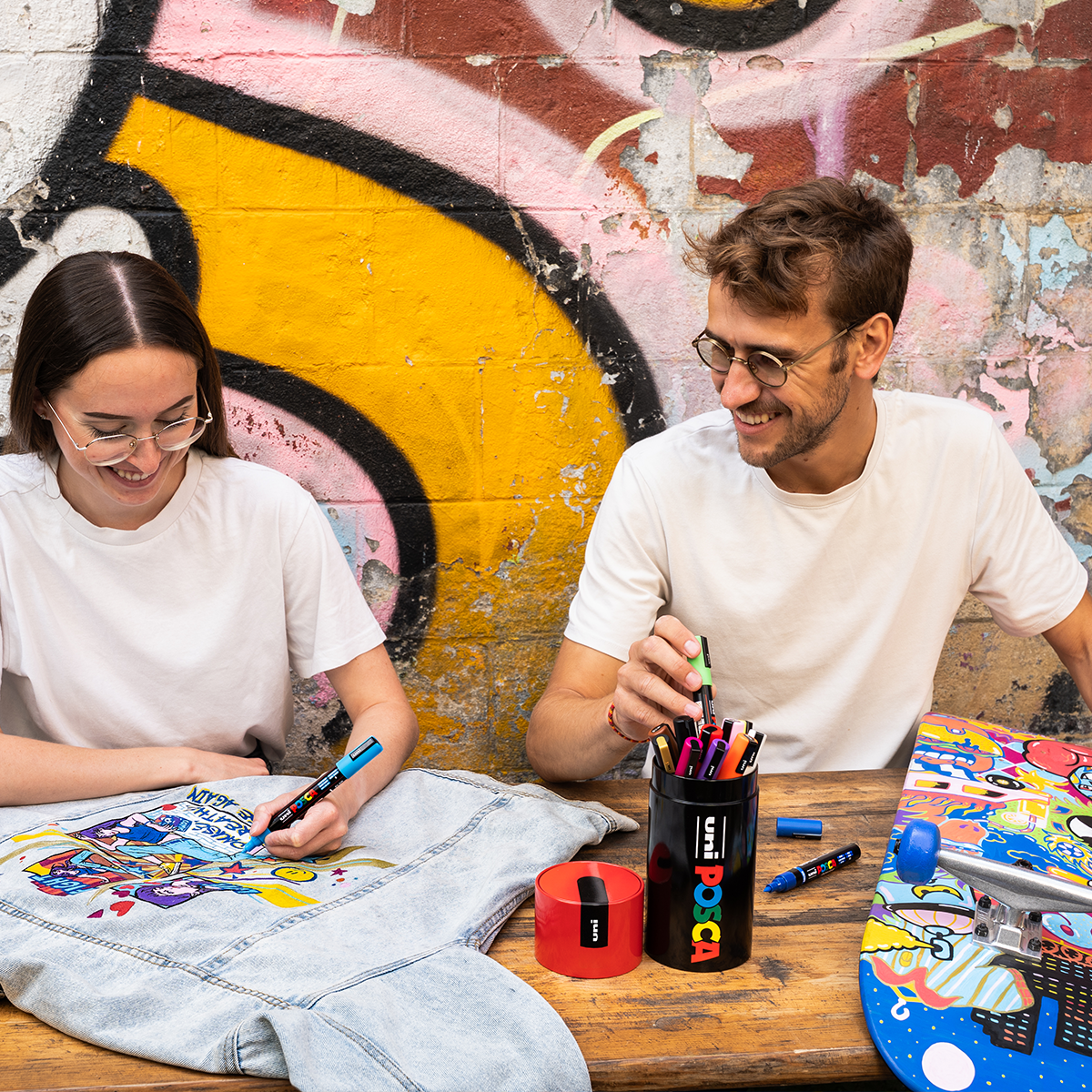 Posca set combinato di pennarelli in scatola di latta – 13 pz (PC-3M, PC-5M, PC-5BR)