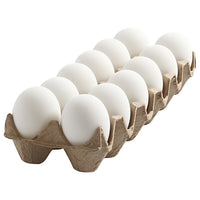 Uova di plastica bianche - 12 pezzi / 6 cm
