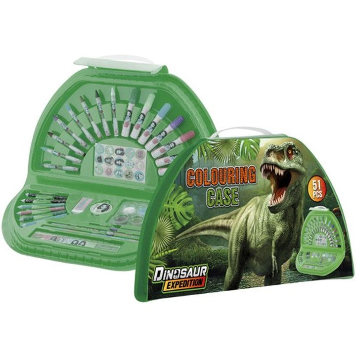 Valigetta da colorare Dino Half Round 51 pezzi