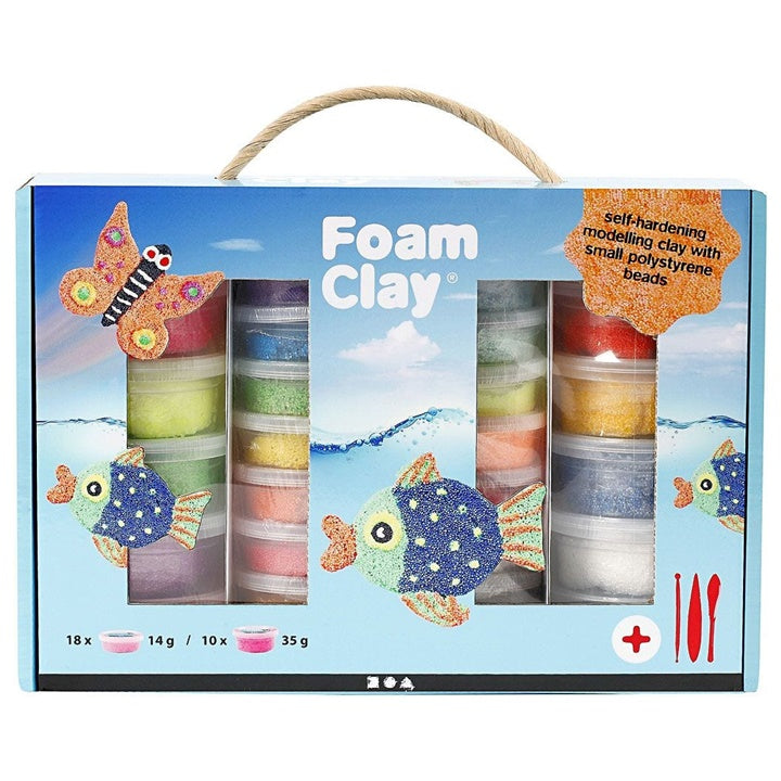 Valigia pasta da modellare Foam Clay - 31 pezzi