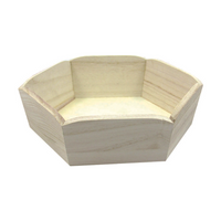 Vassoio da portata esagonale in legno Pentart 21 x 24 x 6,5 cm