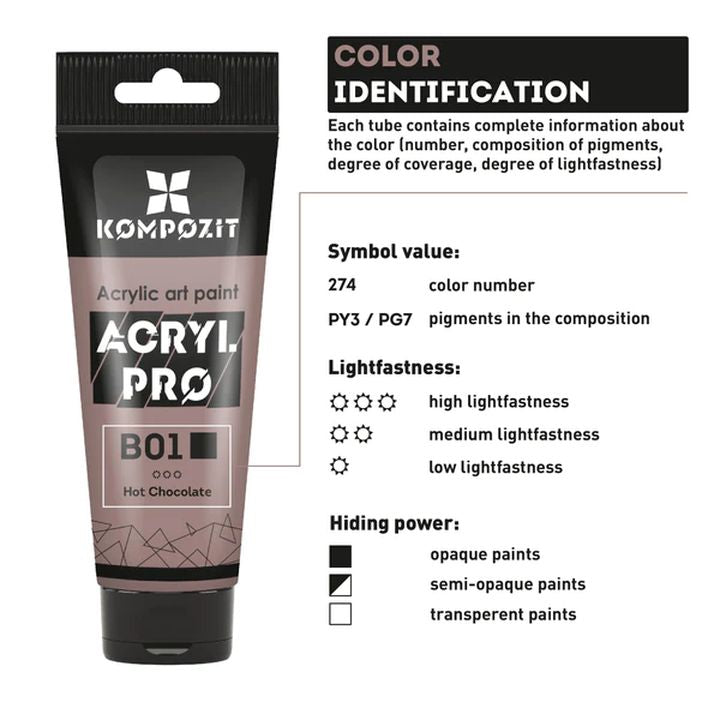 Vernice acrilica pastello ACRYL PRO ART Composite 75 ml  | diverse tonalità