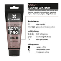 Vernice acrilica pastello ACRYL PRO ART Composite 75 ml  | diverse tonalità