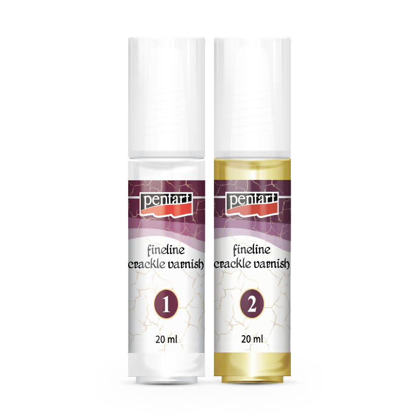 Vernice screpolante Pentart Fineline a crepe sottili, bicomponente, set 2x 20 ml