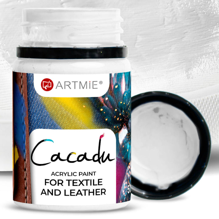 Vernici per tessuti e pelle ARTMIE CACADU 50 ml | diverse tonalità - 1 bianco