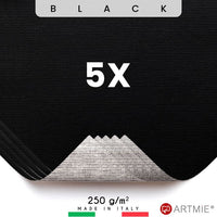 Campioni di tela nera da pittore  ARTMIE - 5 pz. | dimensioni diverse - 14x14 cm