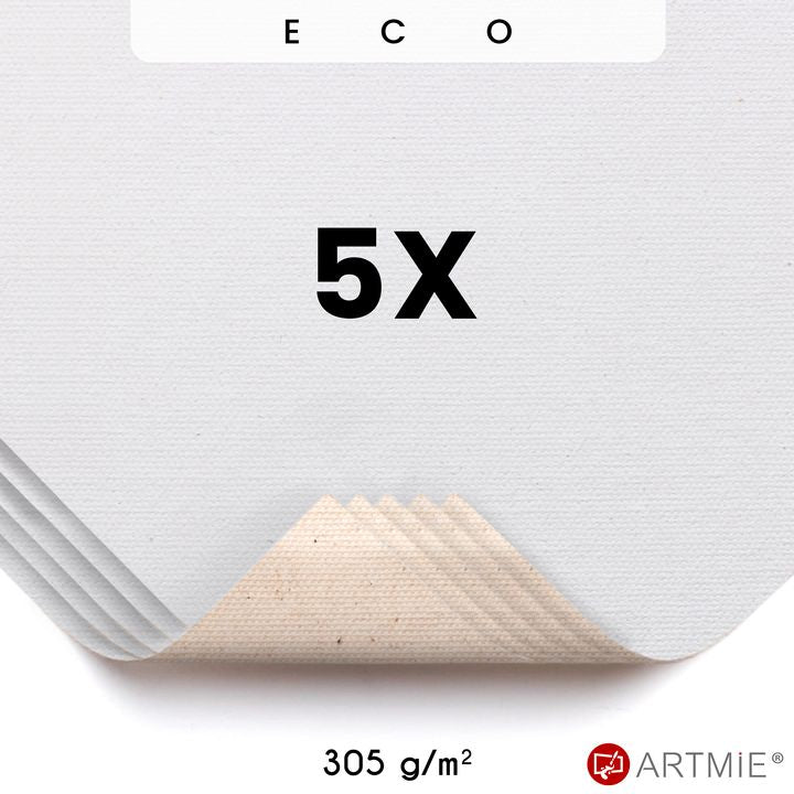 Campioni di tela da pittura  EKO  ARTMIE - 5 pz. | dimensioni diverse - 14x14 cm