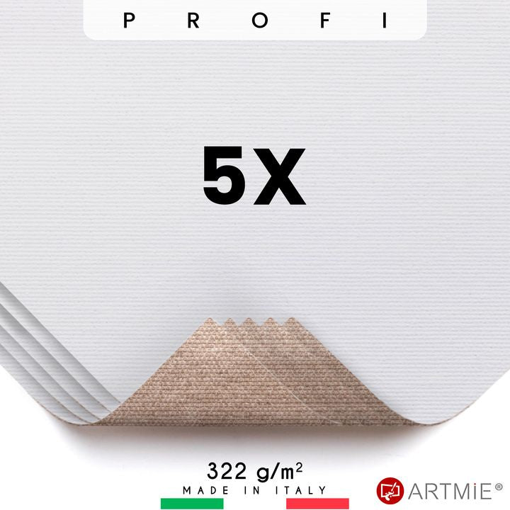 Campioni di tela da pittura  ARTMIE Profi - 5 pz. | dimensioni diverse - 14x14 cm
