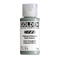 GOLDEN Vernice acrilica fluida iridescente – 2458 acciaio