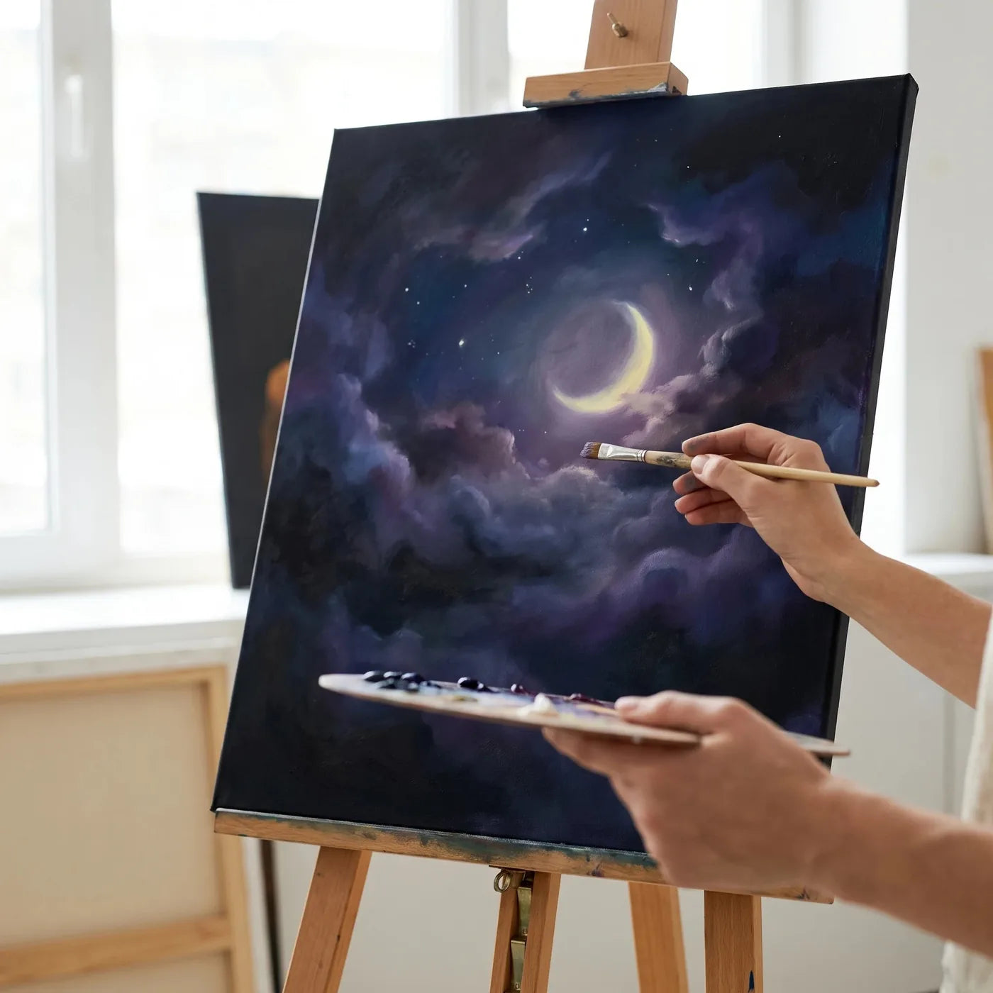 Dipinto a olio su tela nera PROFI ARTMIE