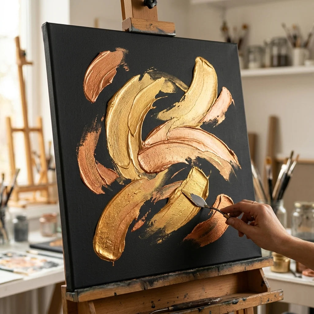 Accenti metallici con acrilici El Greco