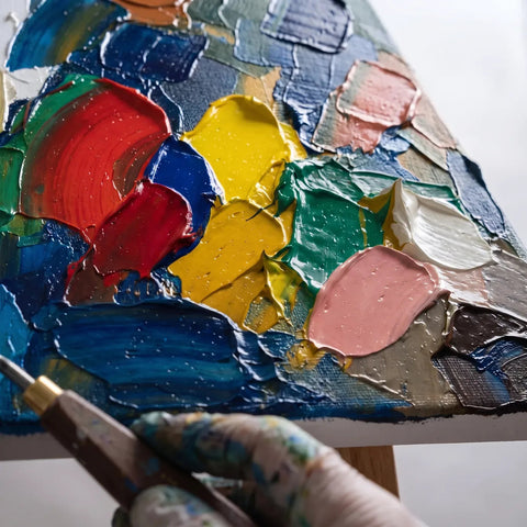 Spesse texture a impasto nelle tonalità della tavolozza ARTMIE Euforia