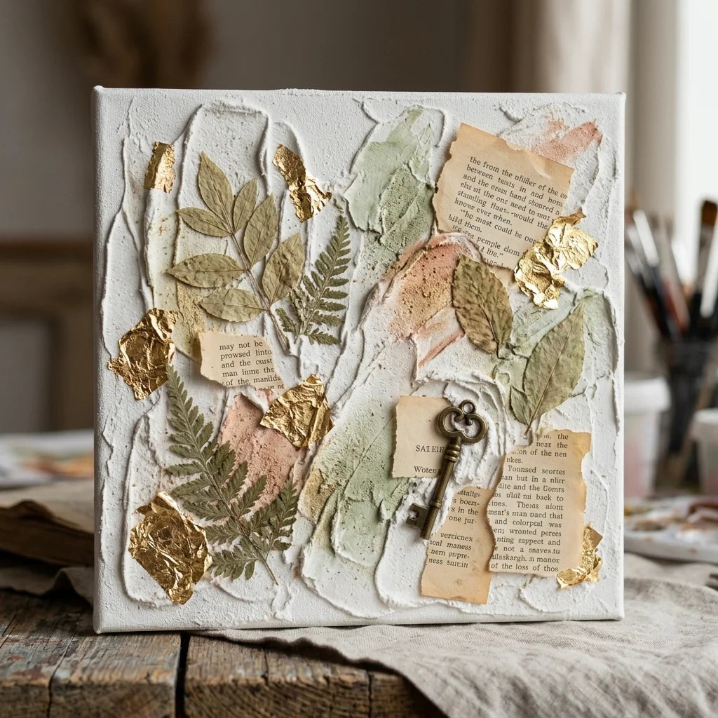 Collage mixed media con pasta 3D ARTMIE