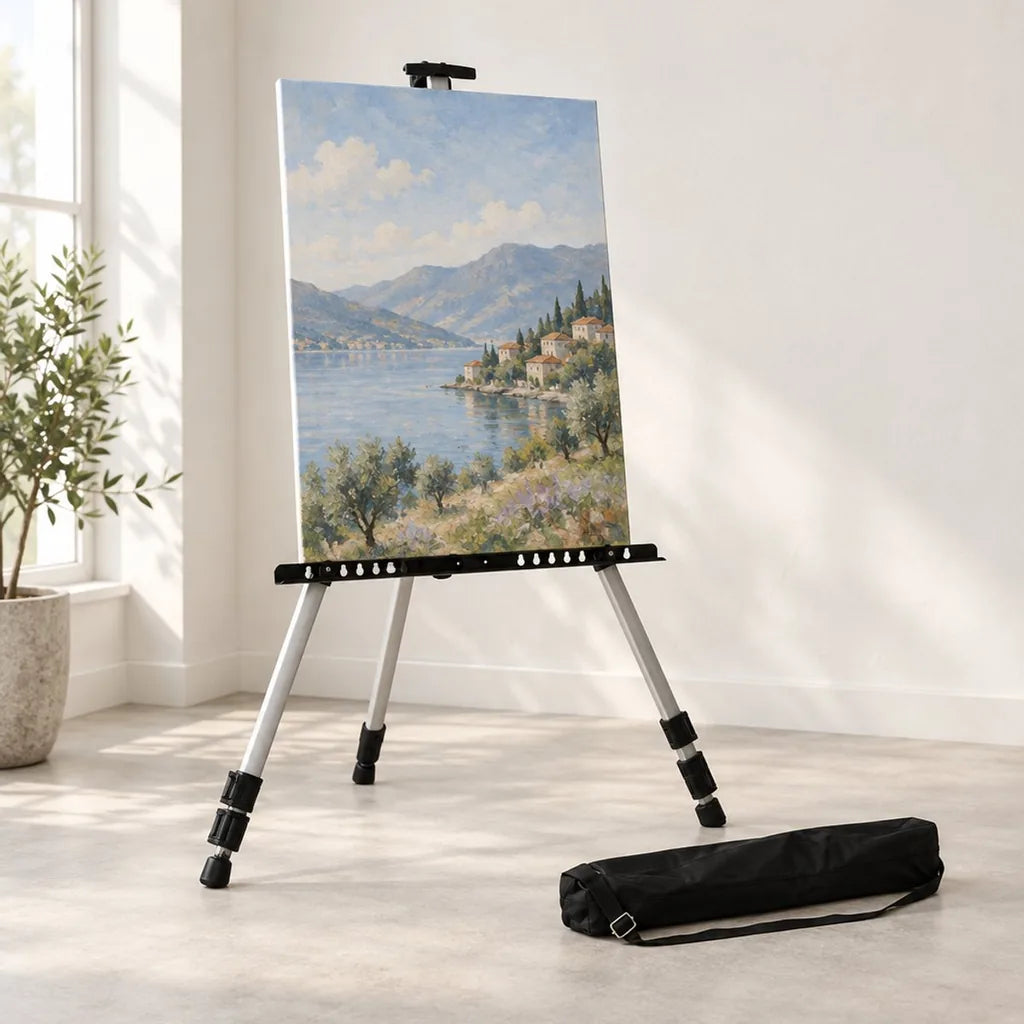 Cavalletto in alluminio Royal ALUMINIUM — altezza fino a 160 cm, tela fino a 85 cm, chiuso 51 cm