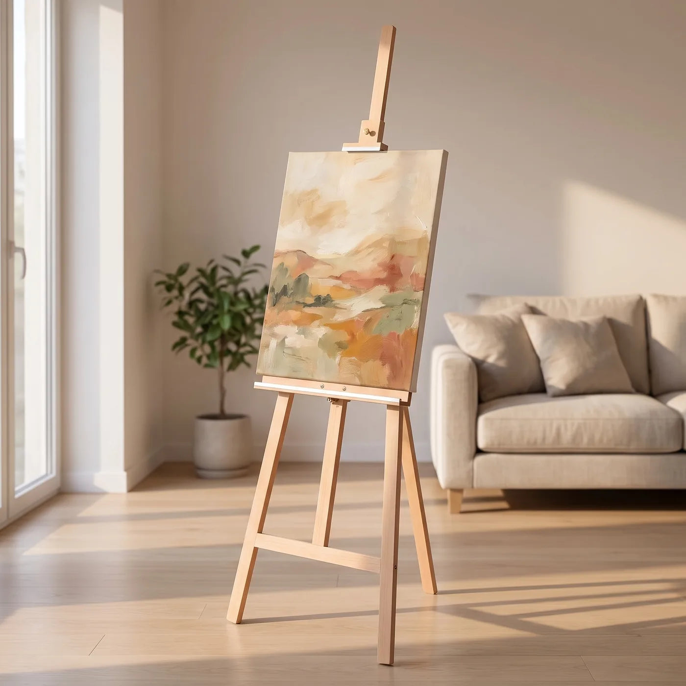 Esposizione di un quadro finito sul cavalletto MY HOME