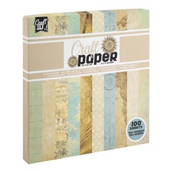 Carta per scrapbooking 20 x 20 cm | tonalità beige