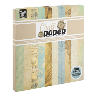 Carta per scrapbooking 20 x 20 cm  | tonalità beige