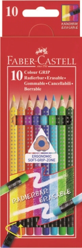 FABER-CASTELL Matite colorate cancell. GRIP 116613 triangolare, 10