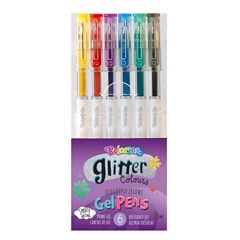 Set di 6 penne gel glitterate Colorino