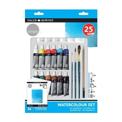 Set di acquerelli Daler Rowney con accessori 25 pezzi