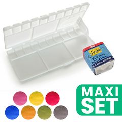 Set composto da cartuccia in plastica e 7 colori ad acquerello KREUL