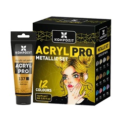 Set di colori acrilici ACRYL PRO METALLIC